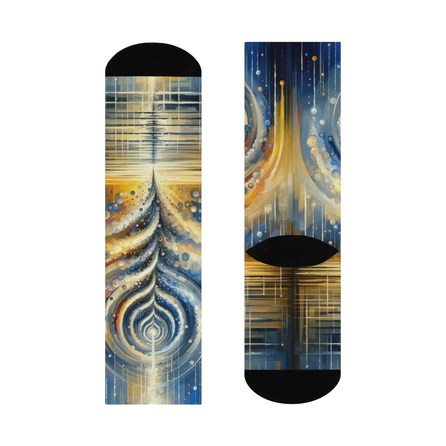 Ripple Effect Abstraction Cushioned Crew Socks - ATUH.ART