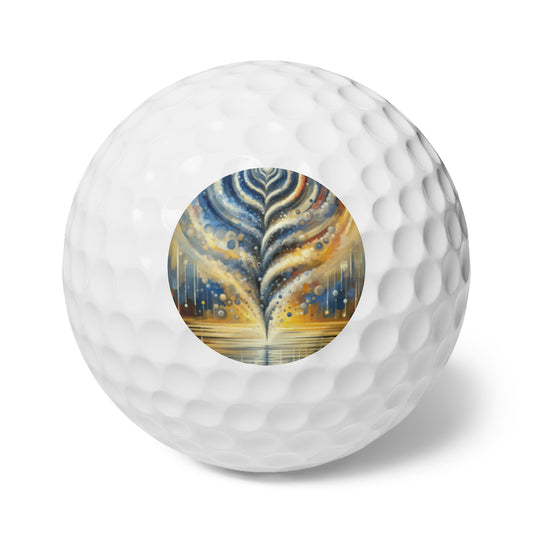 Ripple Effect Abstraction Golf Balls, 6pcs - ATUH.ART