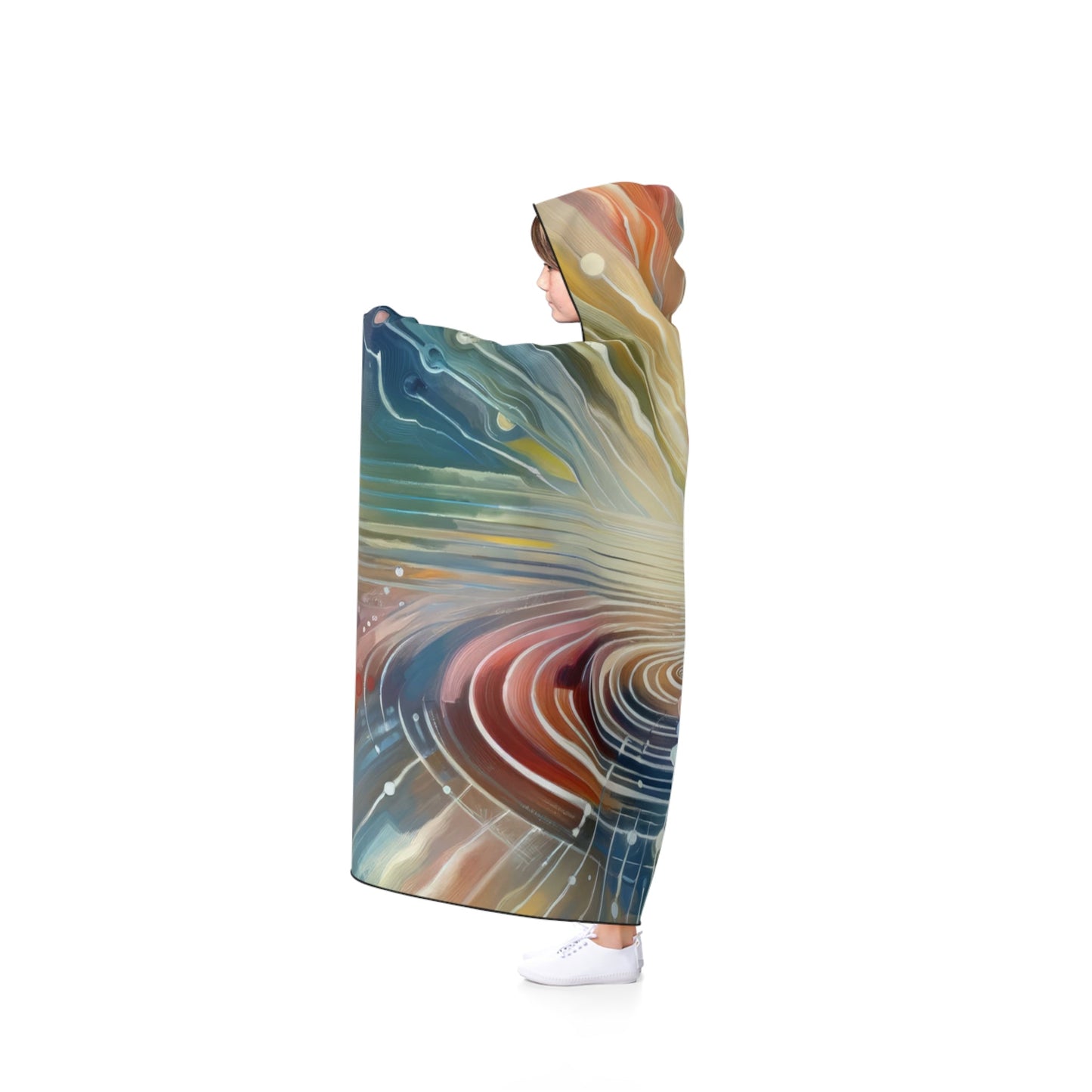 Rippling Community Dynamics Hooded Blanket - ATUH.ART