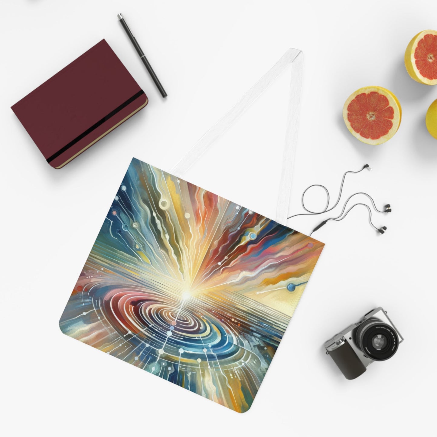 Rippling Community Dynamics Shoulder Tote Bag (AOP) - ATUH.ART