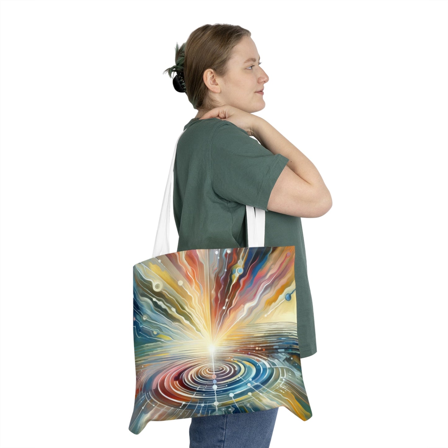 Rippling Community Dynamics Shoulder Tote Bag (AOP) - ATUH.ART