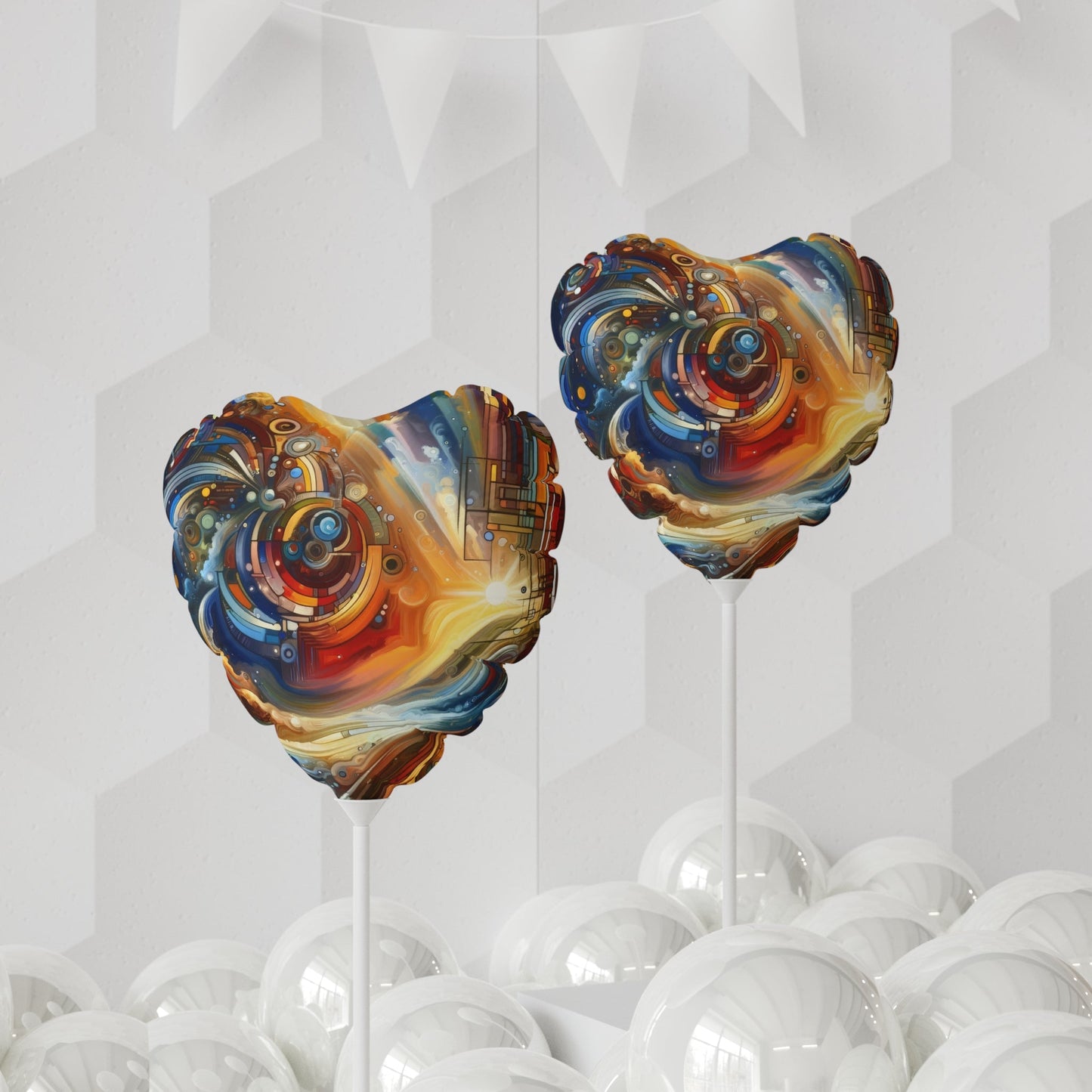 Ritualistic Growth Symphony Balloon (Round and Heart-shaped), 11" - ATUH.ART