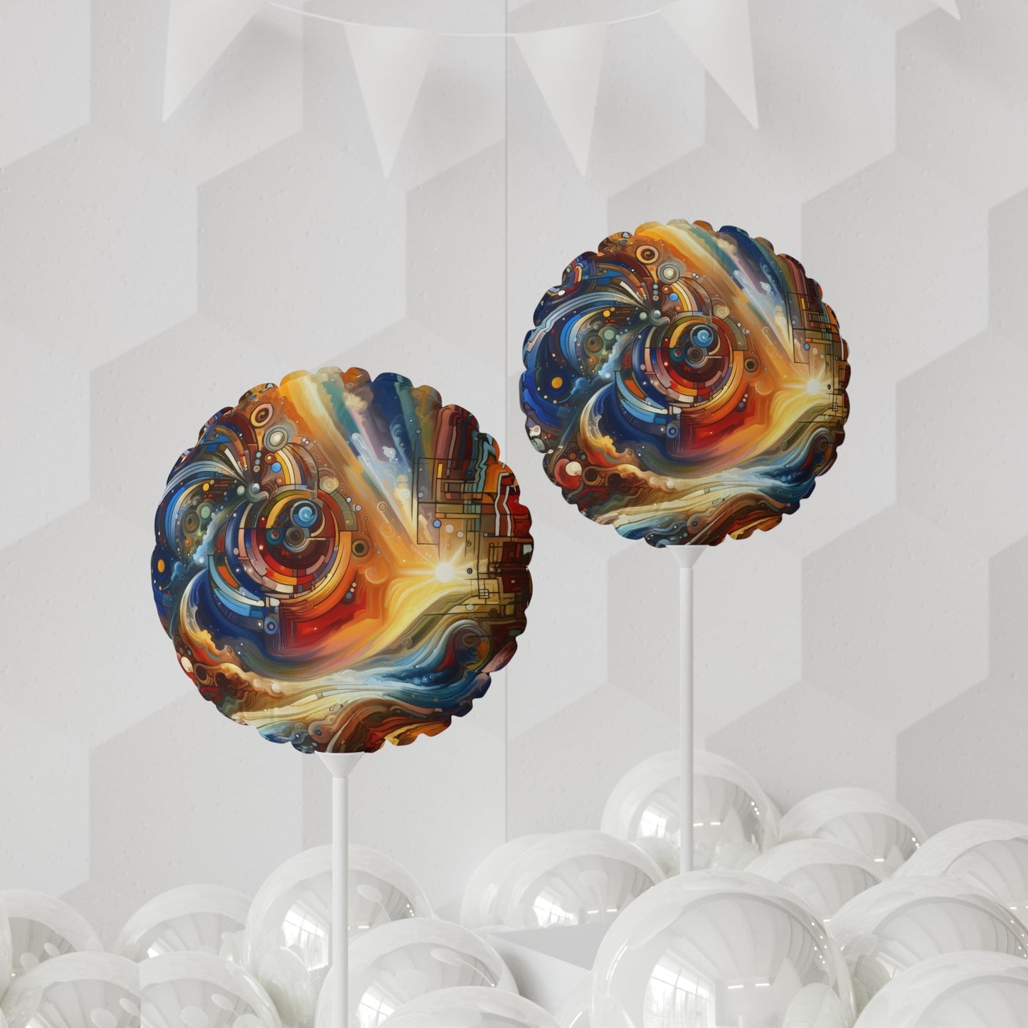 Ritualistic Growth Symphony Balloon (Round and Heart-shaped), 11" - ATUH.ART