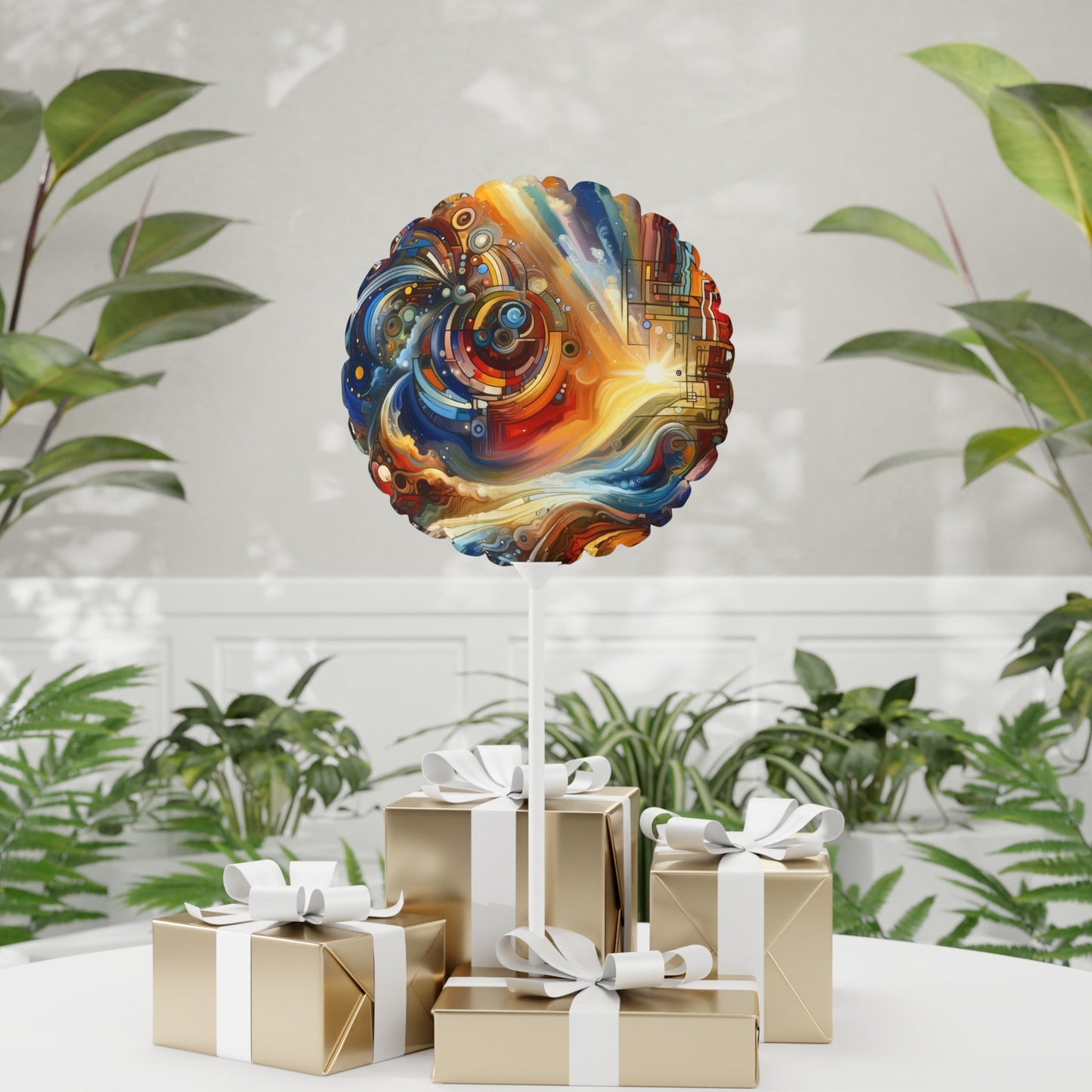 Ritualistic Growth Symphony Balloon (Round and Heart-shaped), 11" - ATUH.ART