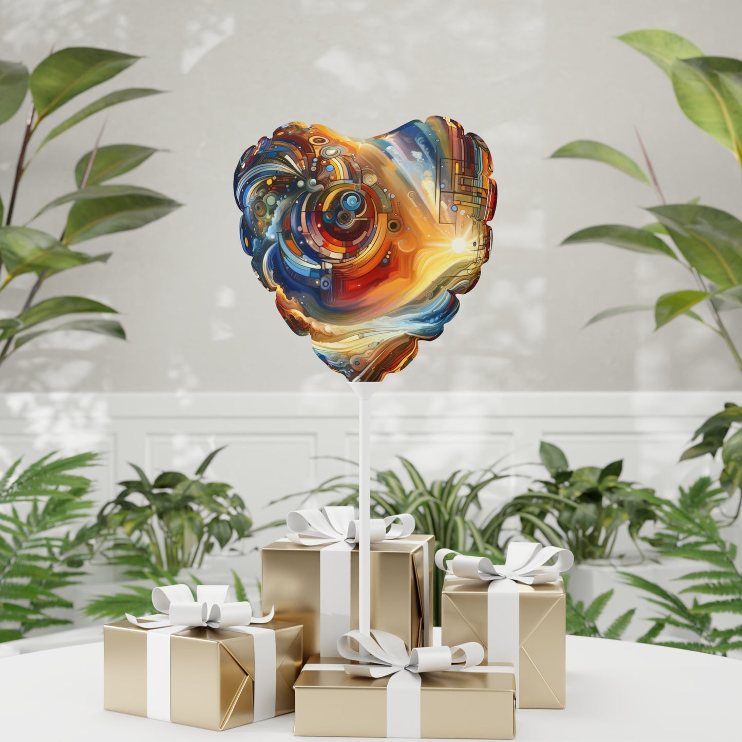Ritualistic Growth Symphony Balloon (Round and Heart-shaped), 11" - ATUH.ART