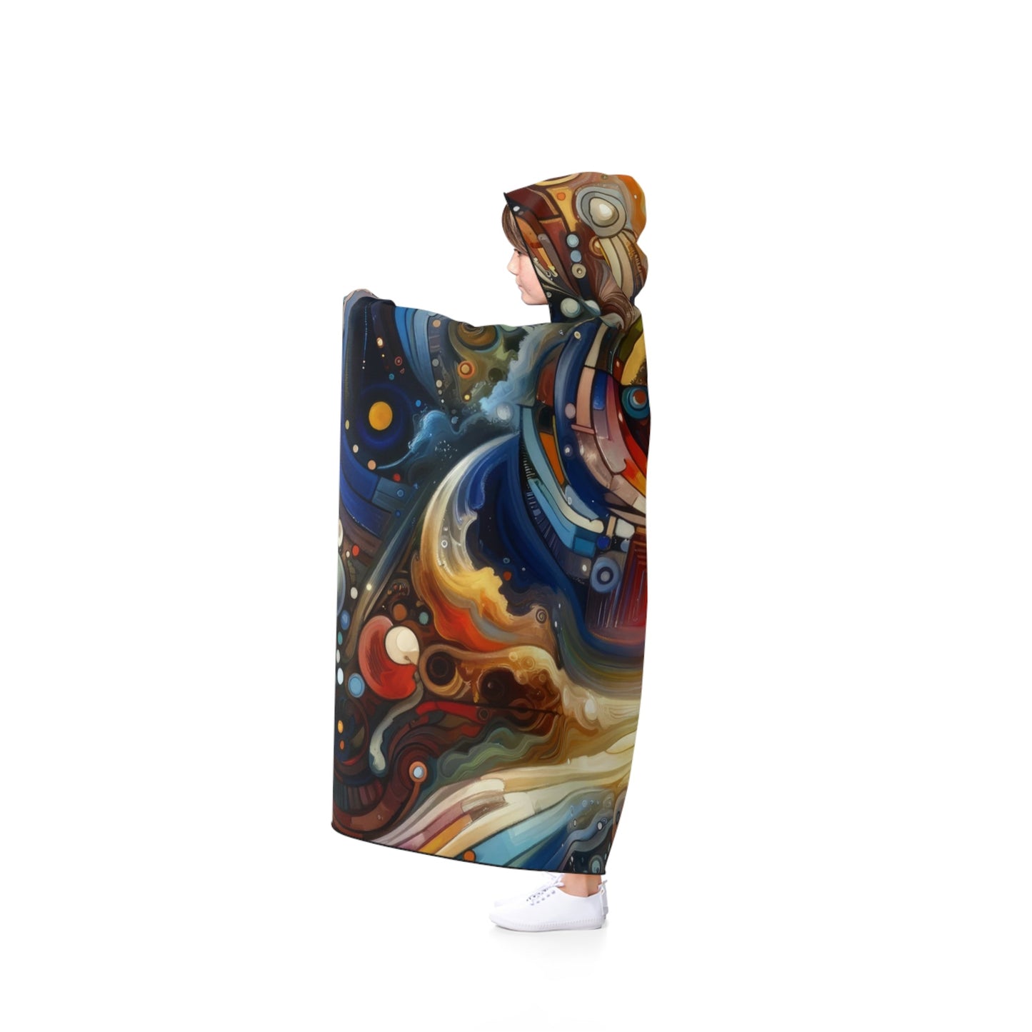 Ritualistic Growth Symphony Hooded Blanket - ATUH.ART