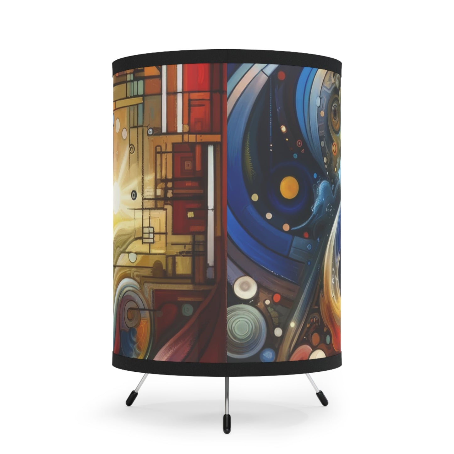 Ritualistic Growth Symphony Tripod Lamp with High-Res Printed Shade, US\CA plug - ATUH.ART
