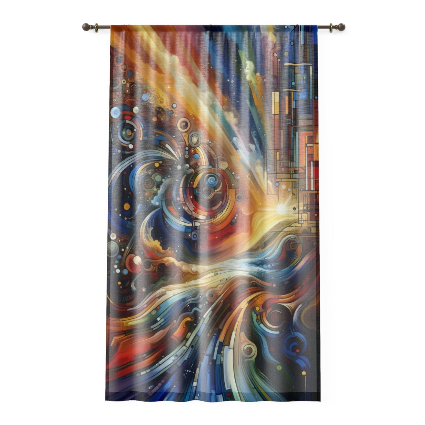 Ritualistic Growth Symphony Window Curtain - ATUH.ART