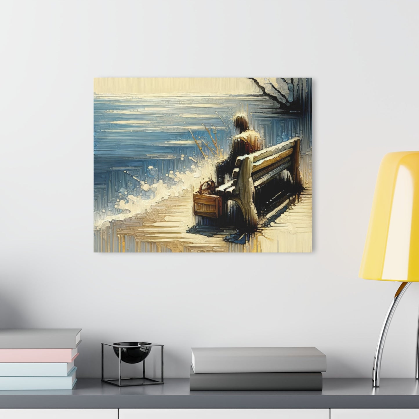 Seaside Solitude Tachism Acrylic Prints (French Cleat Hanging) - ATUH.ART