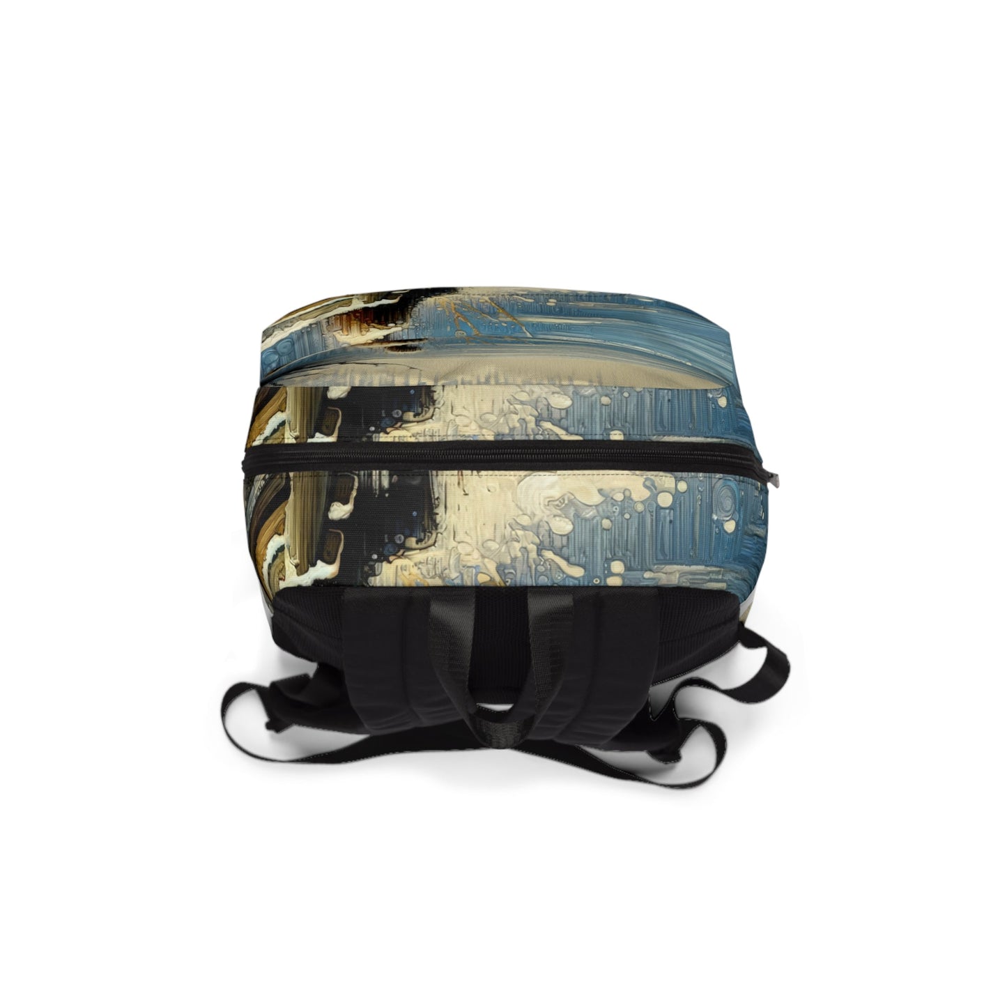 Seaside Solitude Tachism Unisex Classic Backpack - ATUH.ART