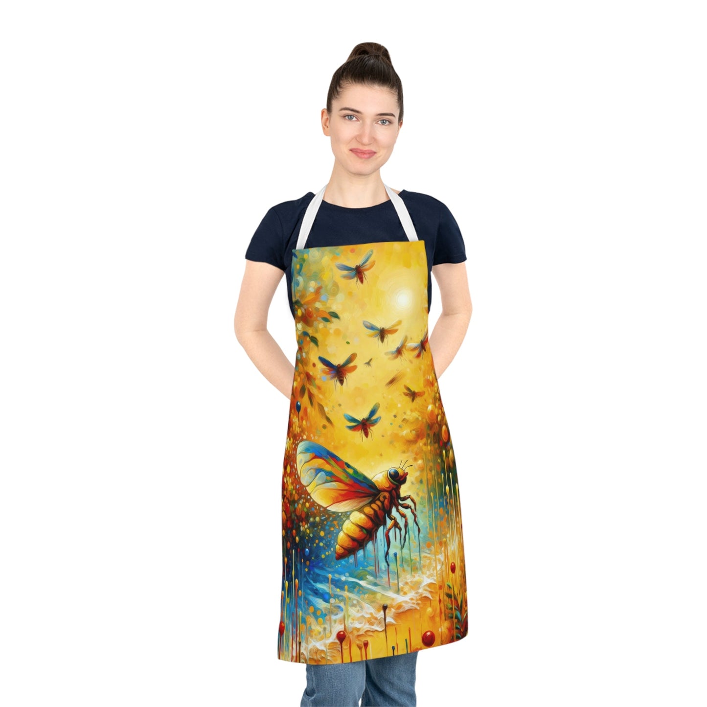 Seasonal Cicada Vibrance Adult Apron (AOP) - ATUH.ART