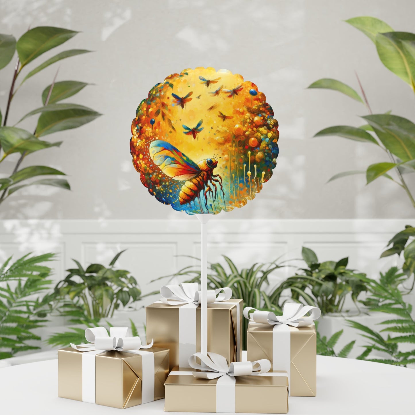 Seasonal Cicada Vibrance Balloon (Round and Heart-shaped), 11" - ATUH.ART