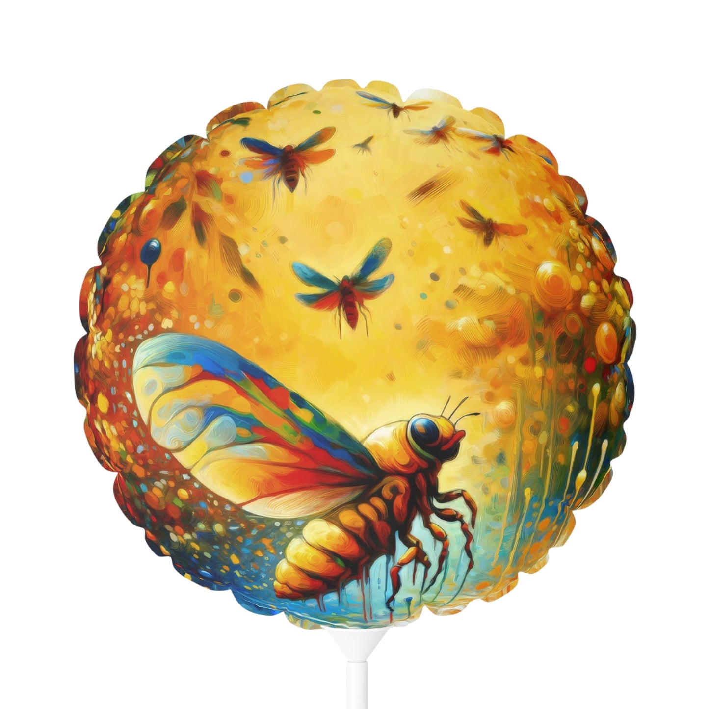 Seasonal Cicada Vibrance Balloon (Round and Heart-shaped), 11" - ATUH.ART
