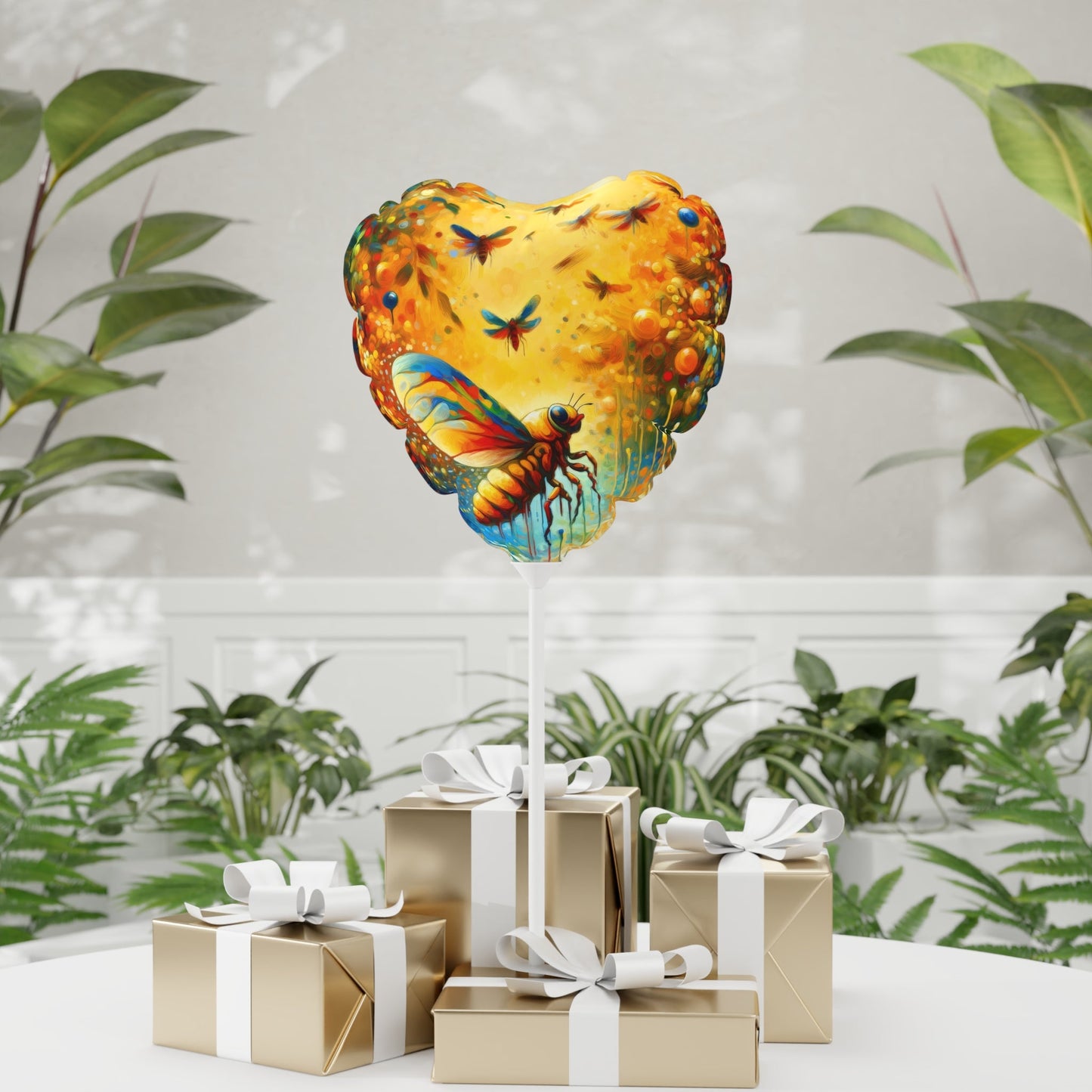 Seasonal Cicada Vibrance Balloon (Round and Heart-shaped), 11" - ATUH.ART