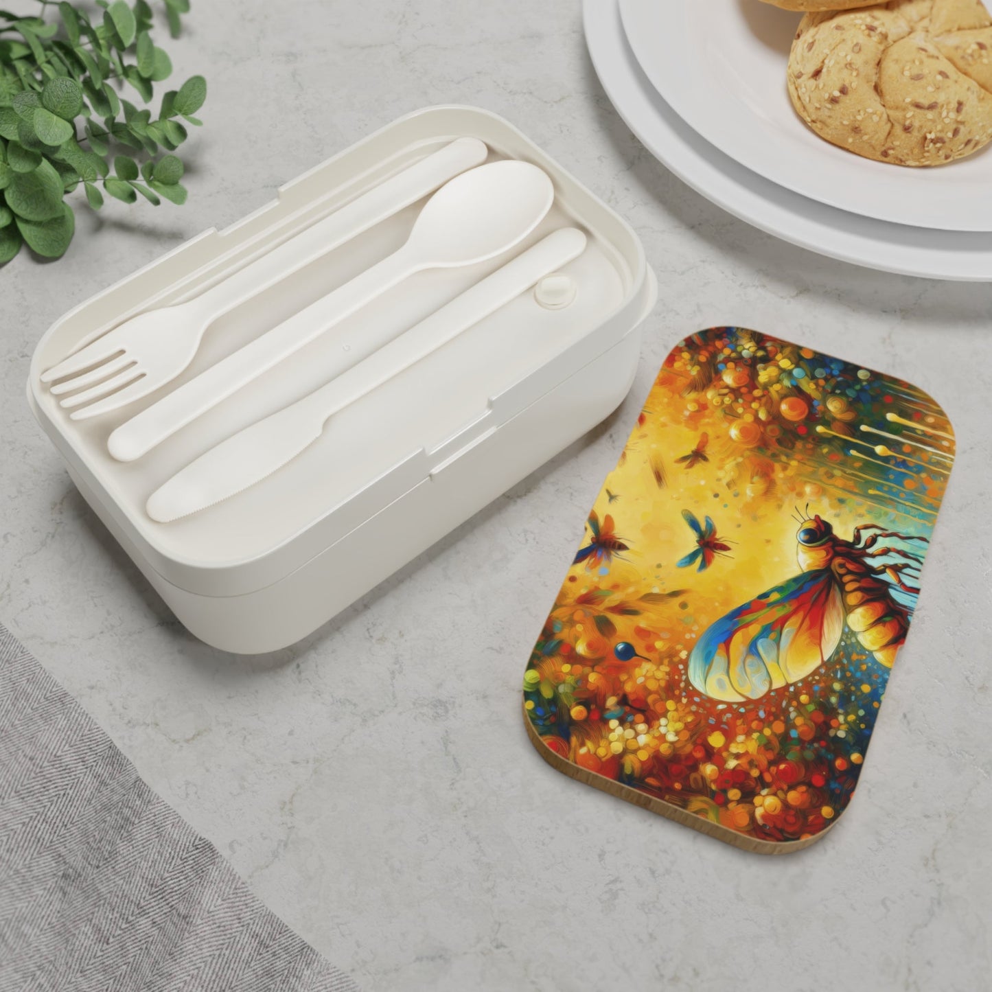 Seasonal Cicada Vibrance Bento Lunch Box - ATUH.ART