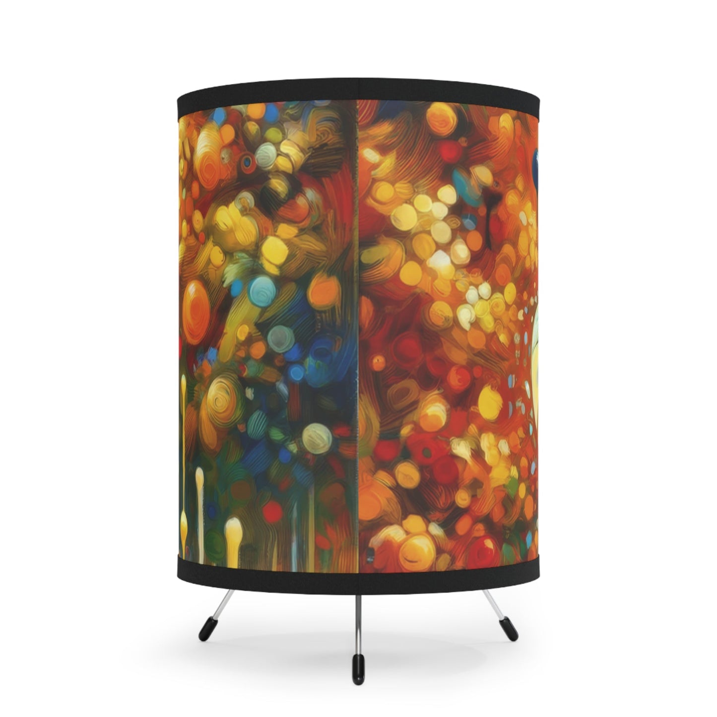 Seasonal Cicada Vibrance Tripod Lamp with High-Res Printed Shade, US\CA plug - ATUH.ART