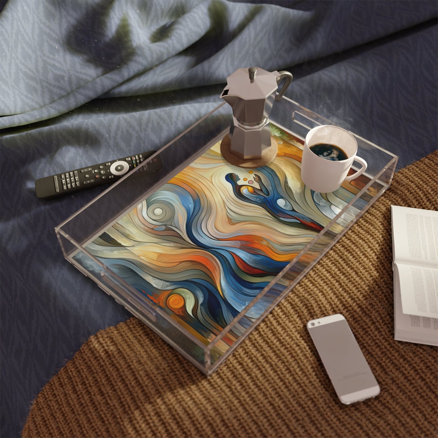 Self Embrace Benevolence Acrylic Serving Tray - ATUH.ART