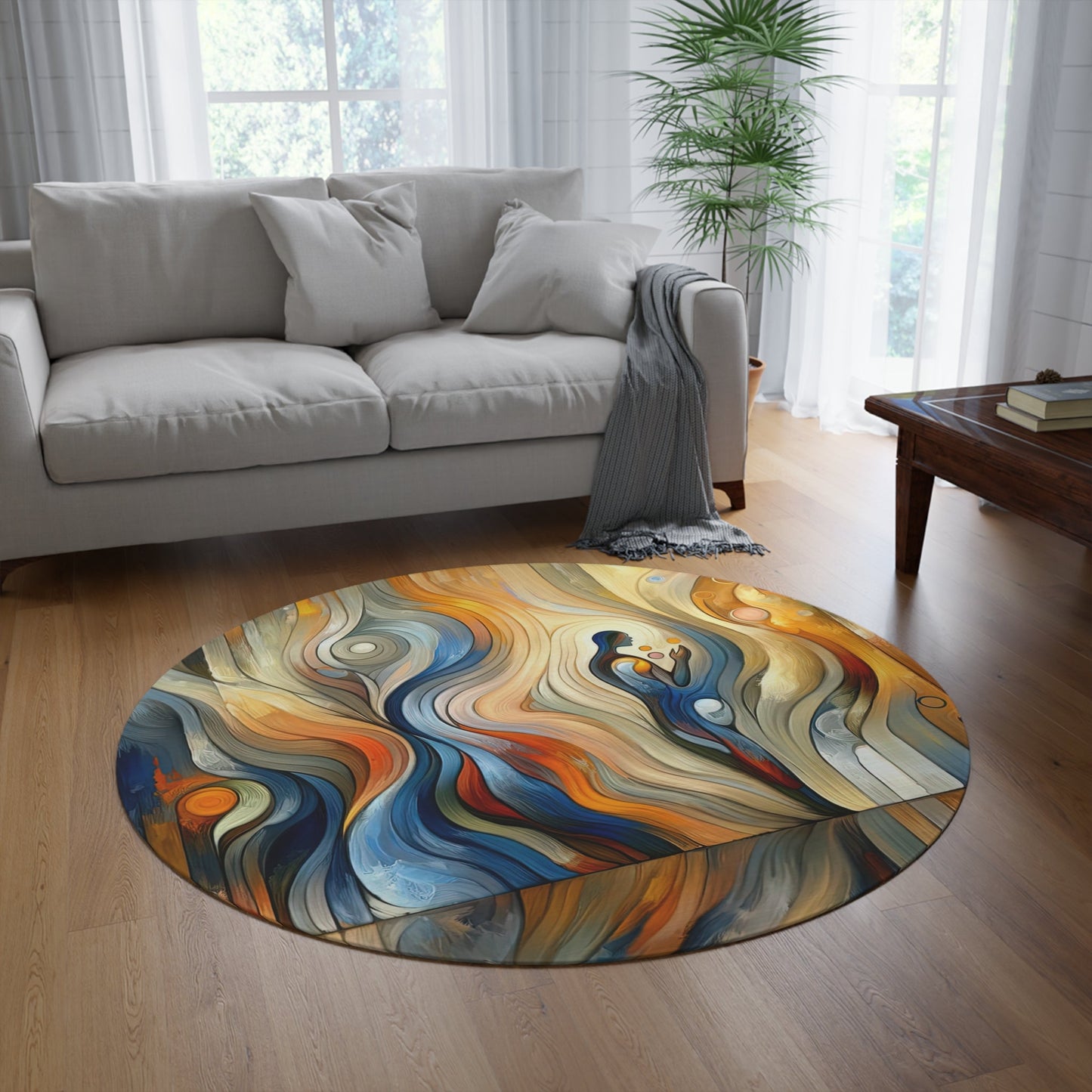 Self Embrace Benevolence Round Rug - ATUH.ART