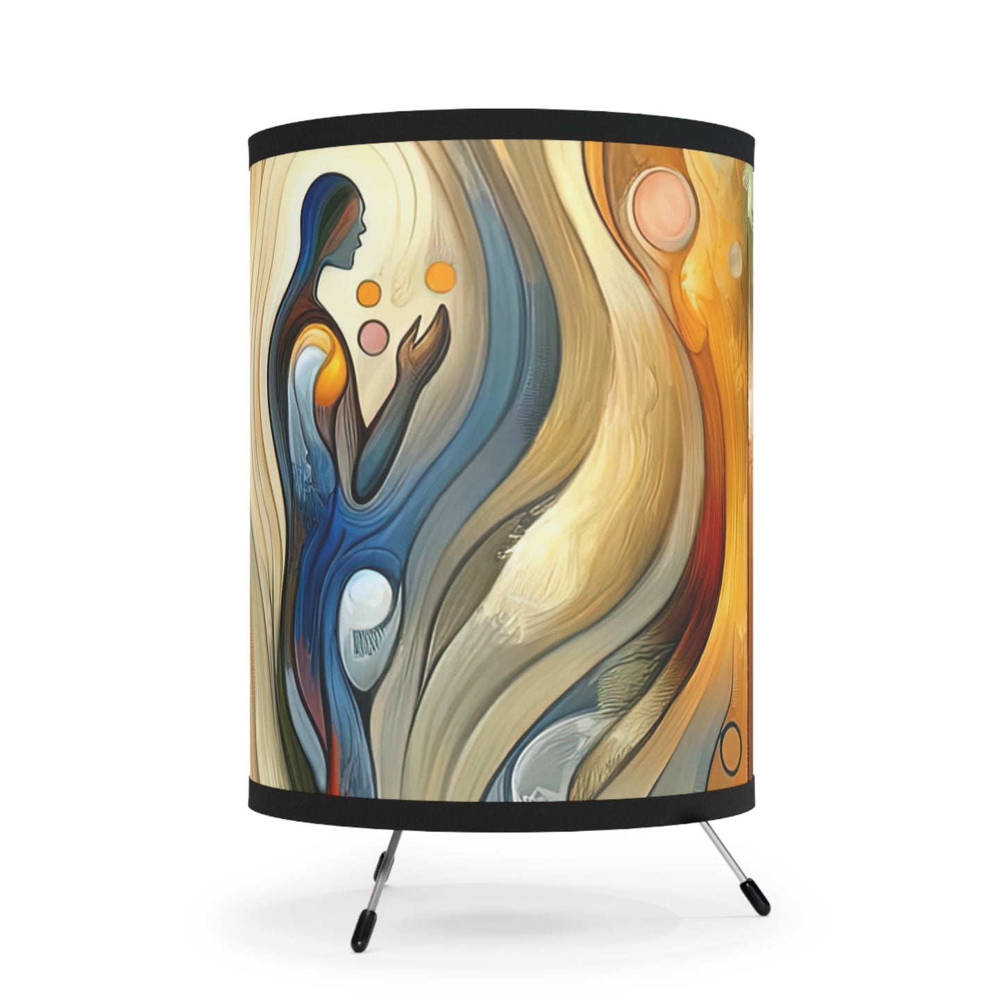Self Embrace Benevolence Tripod Lamp with High-Res Printed Shade, US\CA plug - ATUH.ART