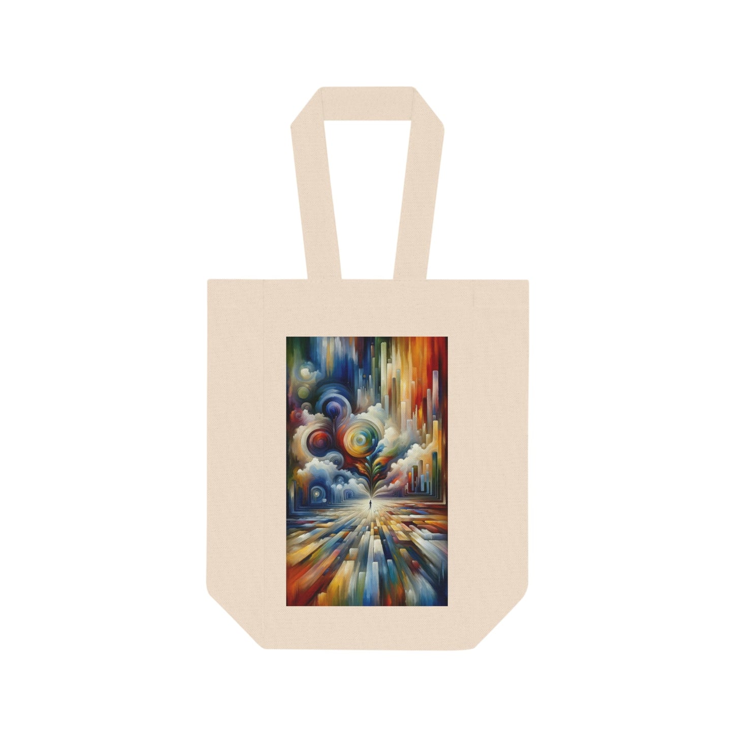 Sensory Thought Awakening Double Wine Tote Bag - ATUH.ART