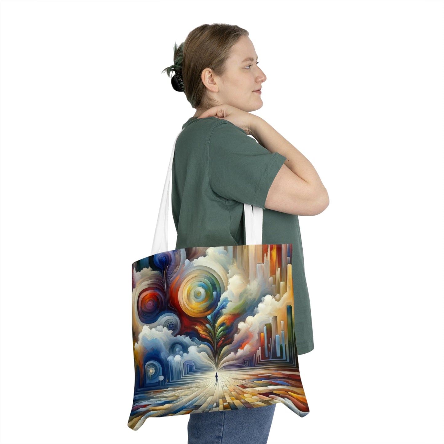 Sensory Thought Awakening Shoulder Tote Bag (AOP) - ATUH.ART