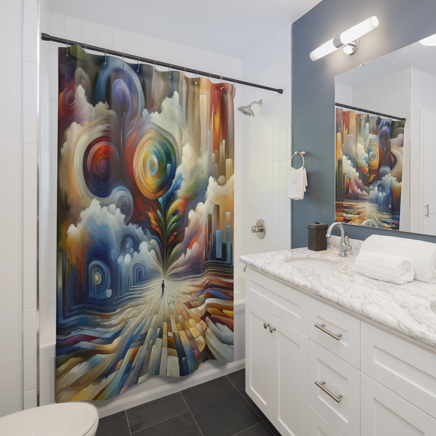 Sensory Thought Awakening Shower Curtains - ATUH.ART