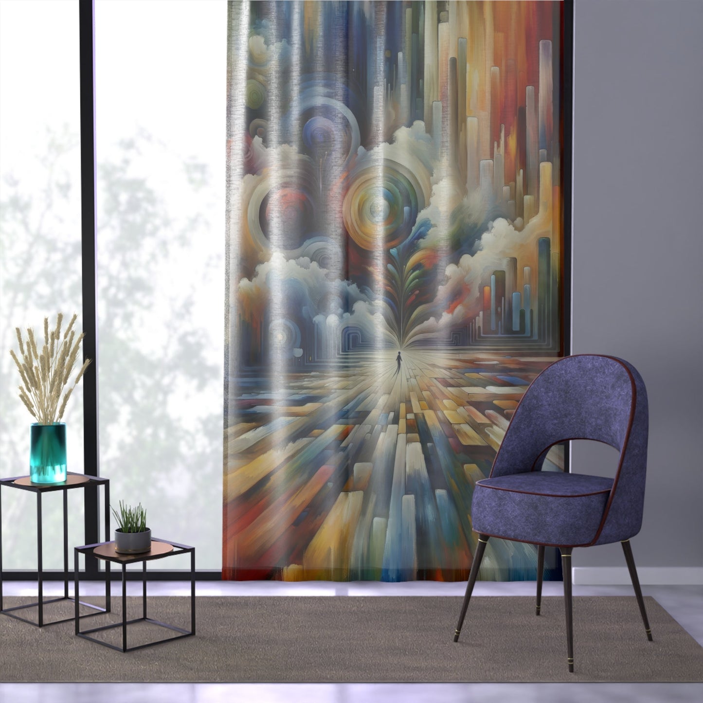 Sensory Thought Awakening Window Curtain - ATUH.ART