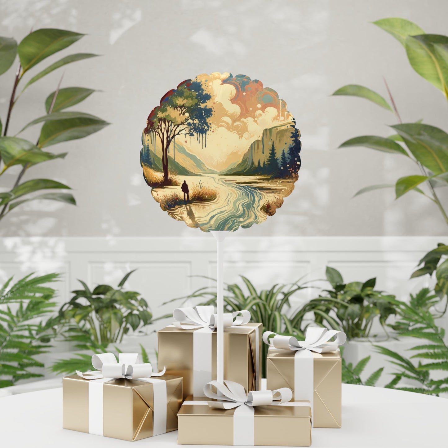 Serene Stream Sojourn Balloon (Round and Heart-shaped), 11" - ATUH.ART