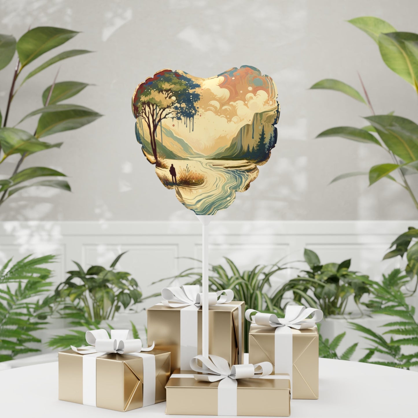 Serene Stream Sojourn Balloon (Round and Heart-shaped), 11" - ATUH.ART