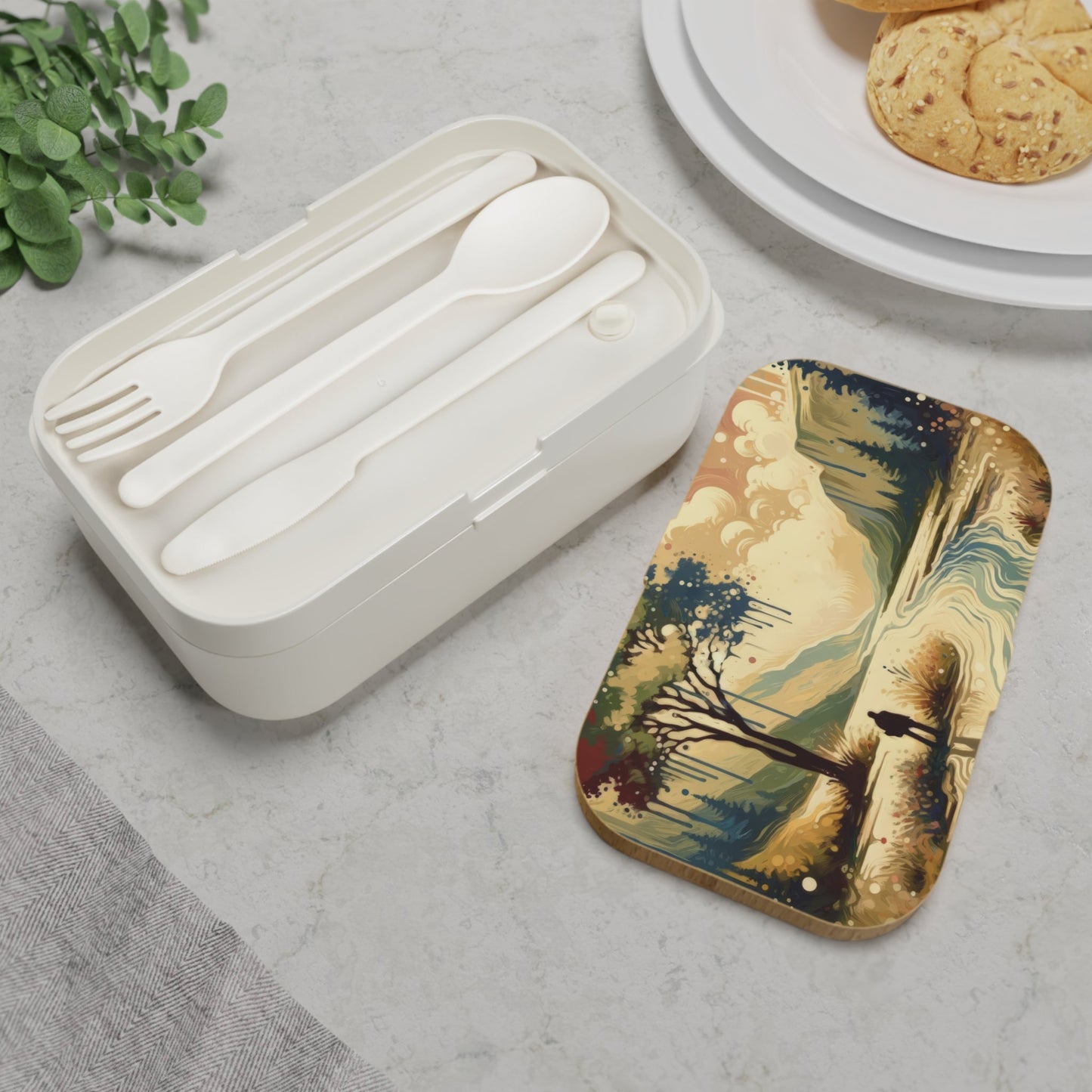 Serene Stream Sojourn Bento Lunch Box - ATUH.ART