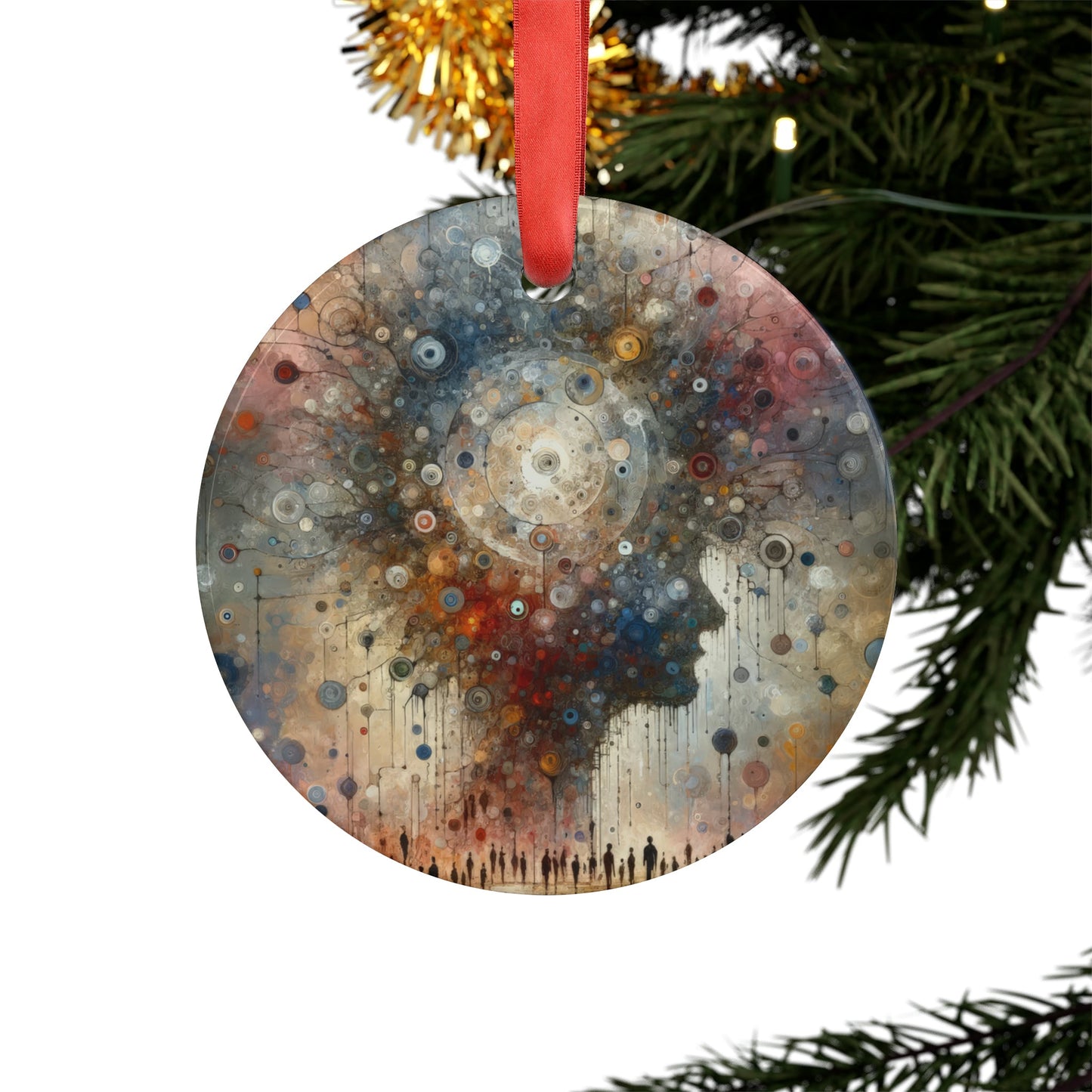 Shared Existence Solace Acrylic Ornament with Ribbon - ATUH.ART