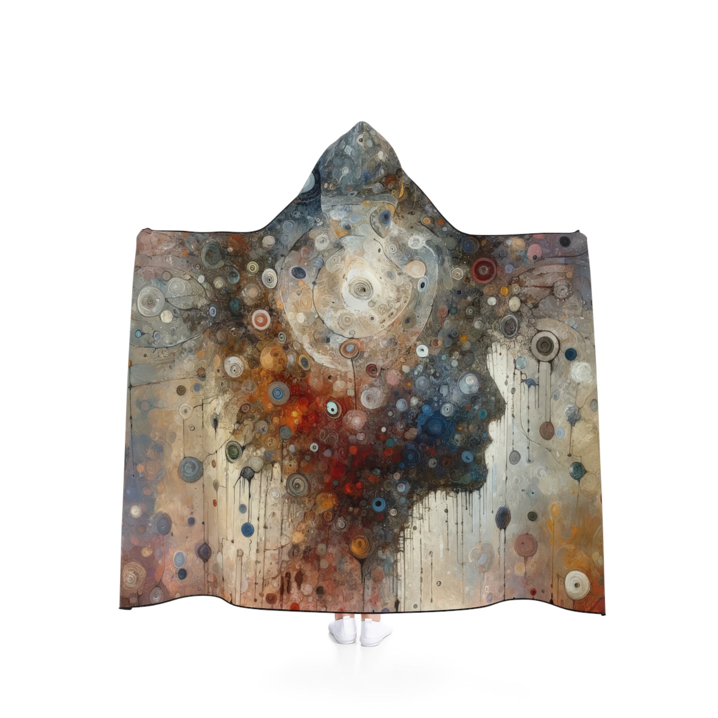 Shared Existence Solace Hooded Blanket - ATUH.ART