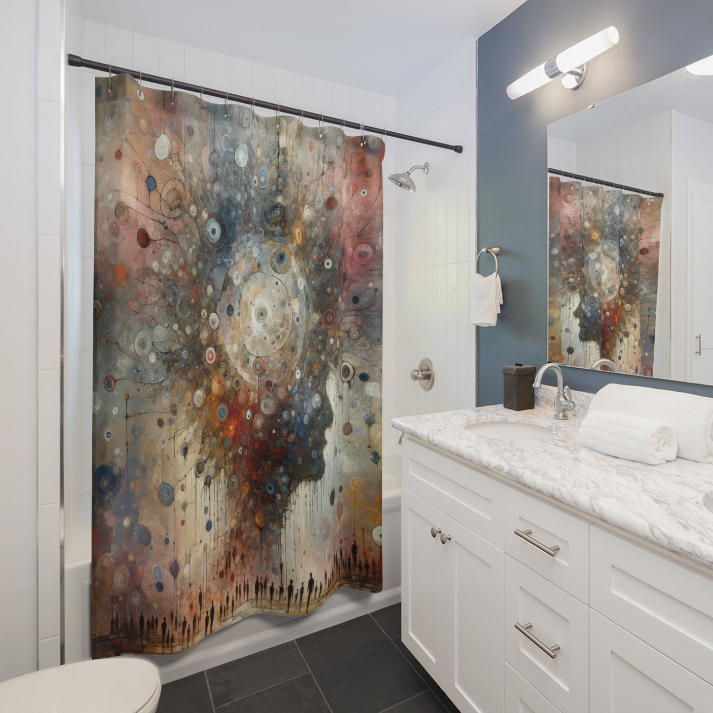 Shared Existence Solace Shower Curtains - ATUH.ART