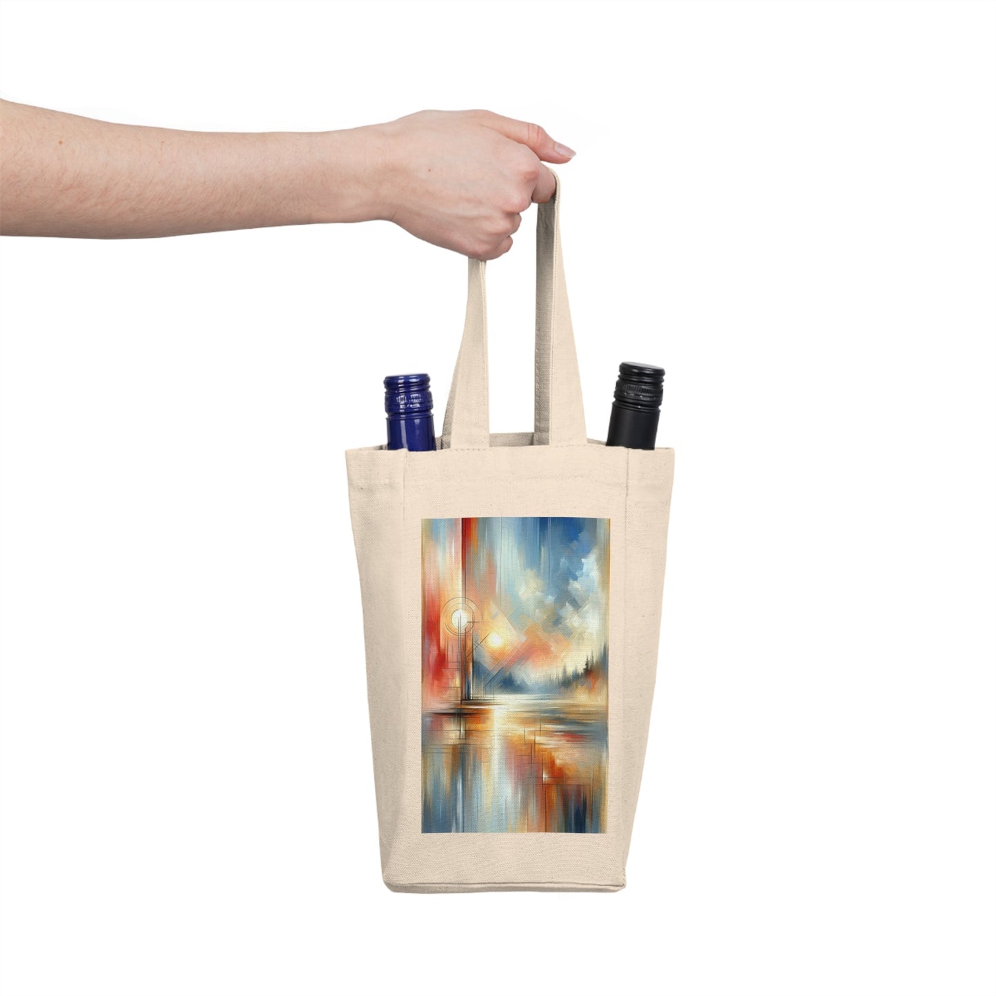 Simplicity Symphony Harmony Double Wine Tote Bag - ATUH.ART