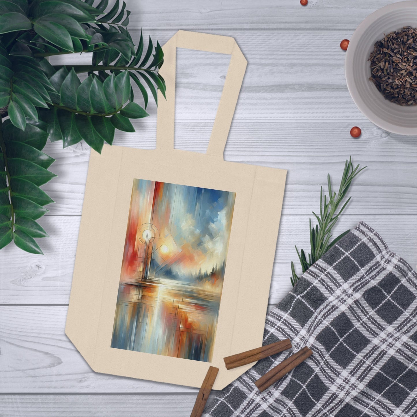 Simplicity Symphony Harmony Double Wine Tote Bag - ATUH.ART