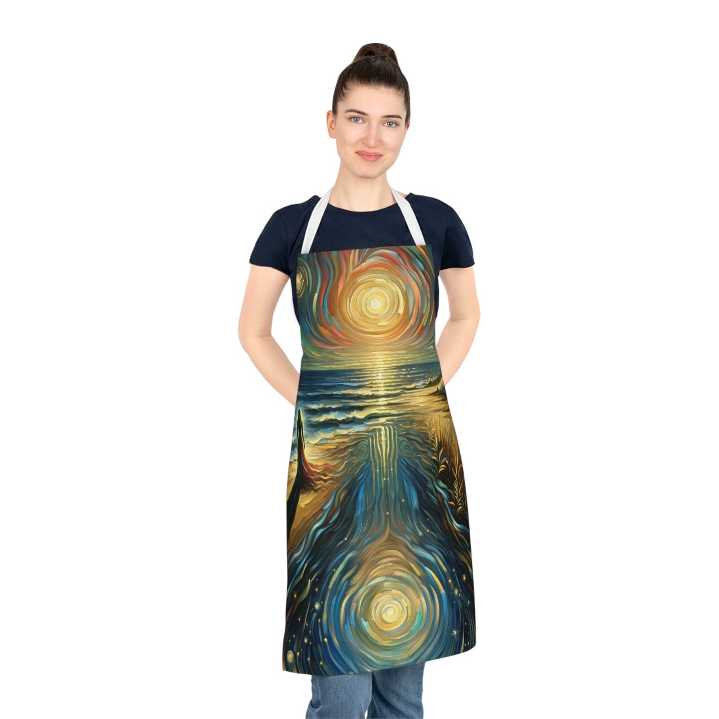 Solitary Evening Departure Adult Apron (AOP) - ATUH.ART