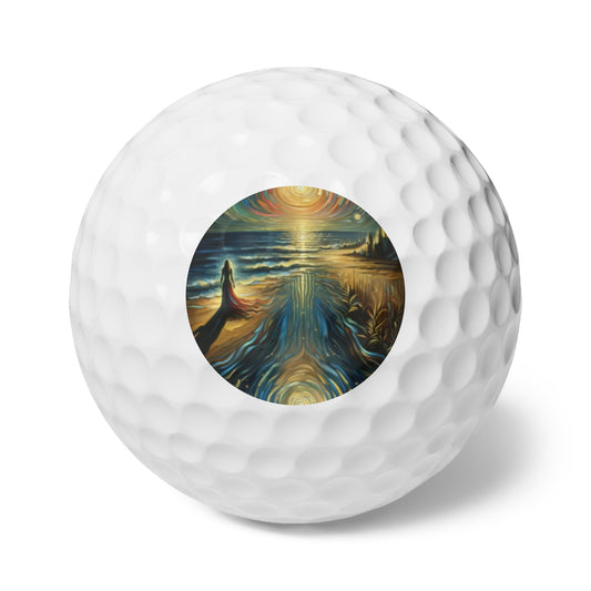 Solitary Evening Departure Golf Balls, 6pcs - ATUH.ART
