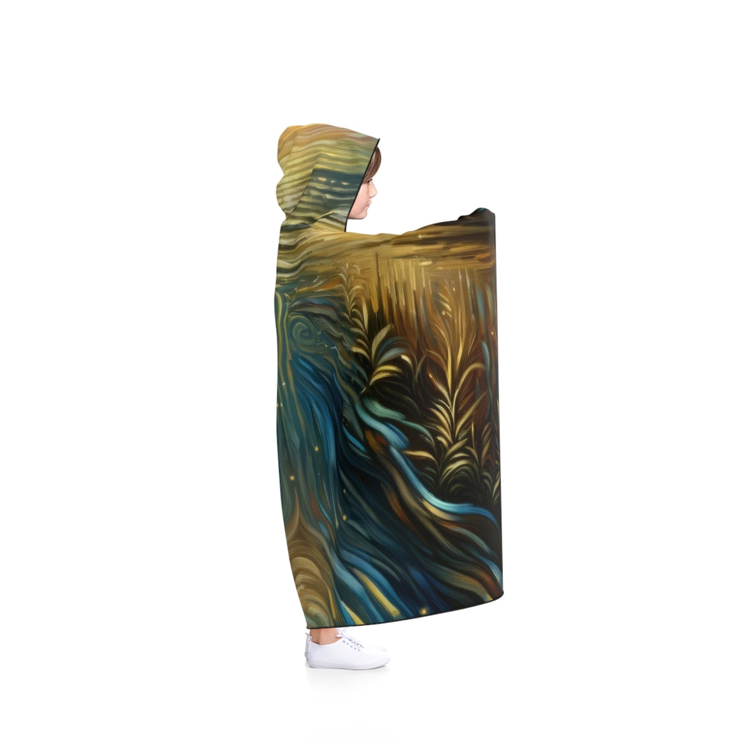 Solitary Evening Departure Hooded Blanket - ATUH.ART