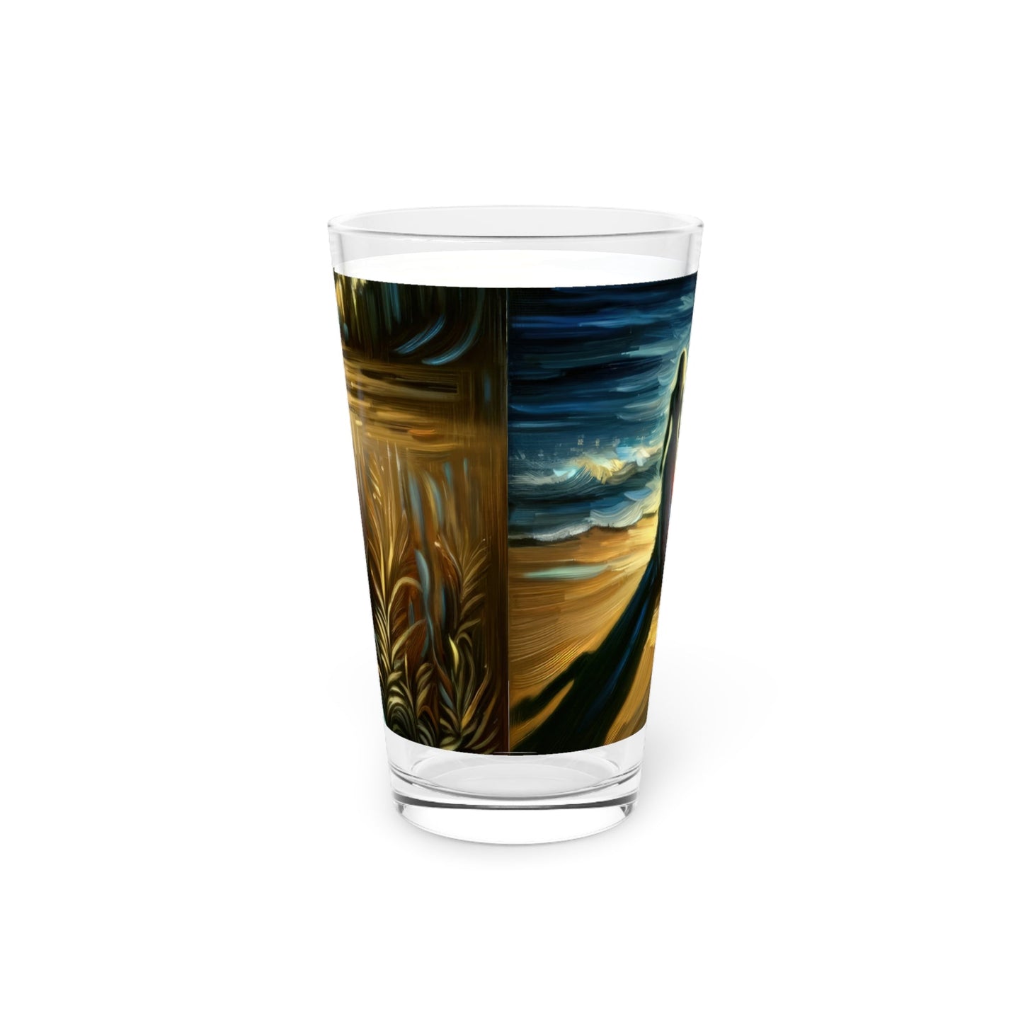 Solitary Evening Departure Pint Glass, 16oz - ATUH.ART