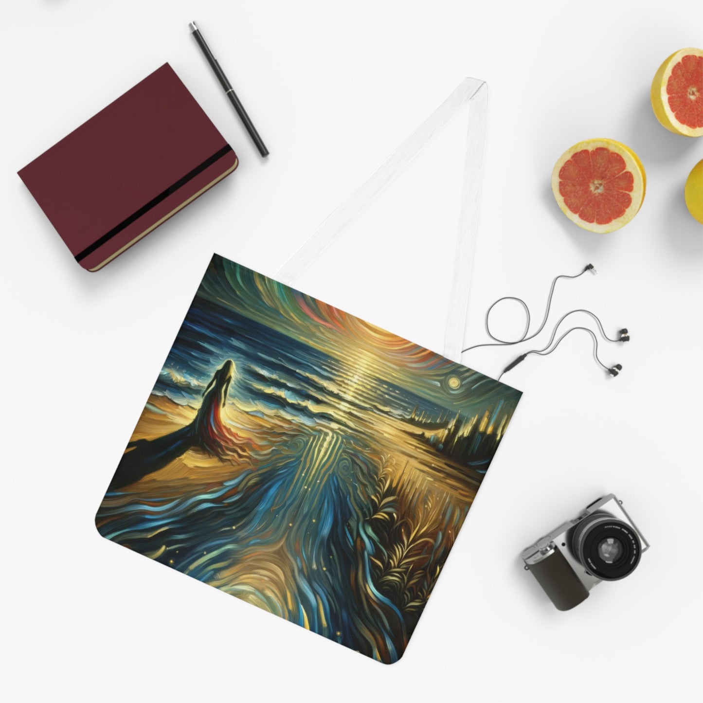 Solitary Evening Departure Shoulder Tote Bag (AOP) - ATUH.ART