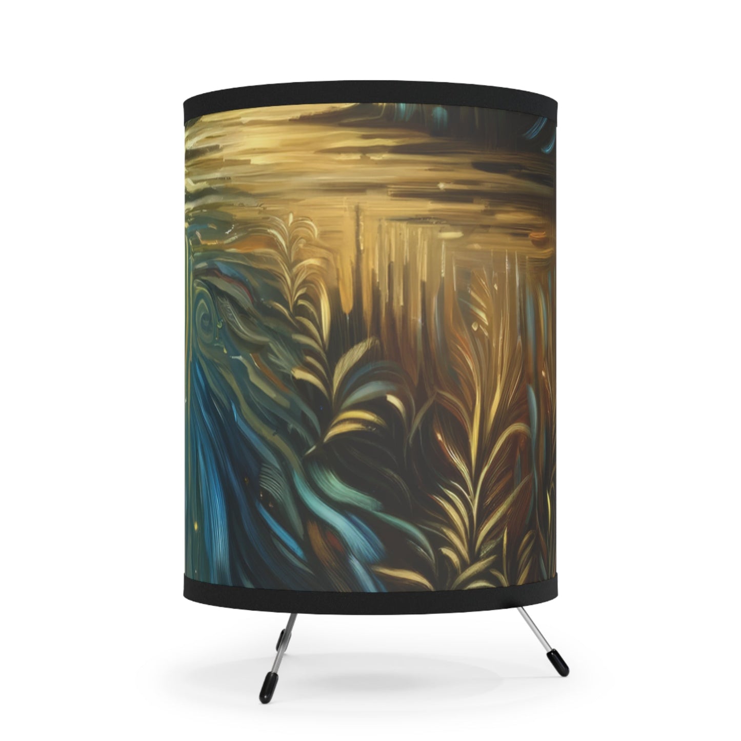 Solitary Evening Departure Tripod Lamp with High-Res Printed Shade, US\CA plug - ATUH.ART