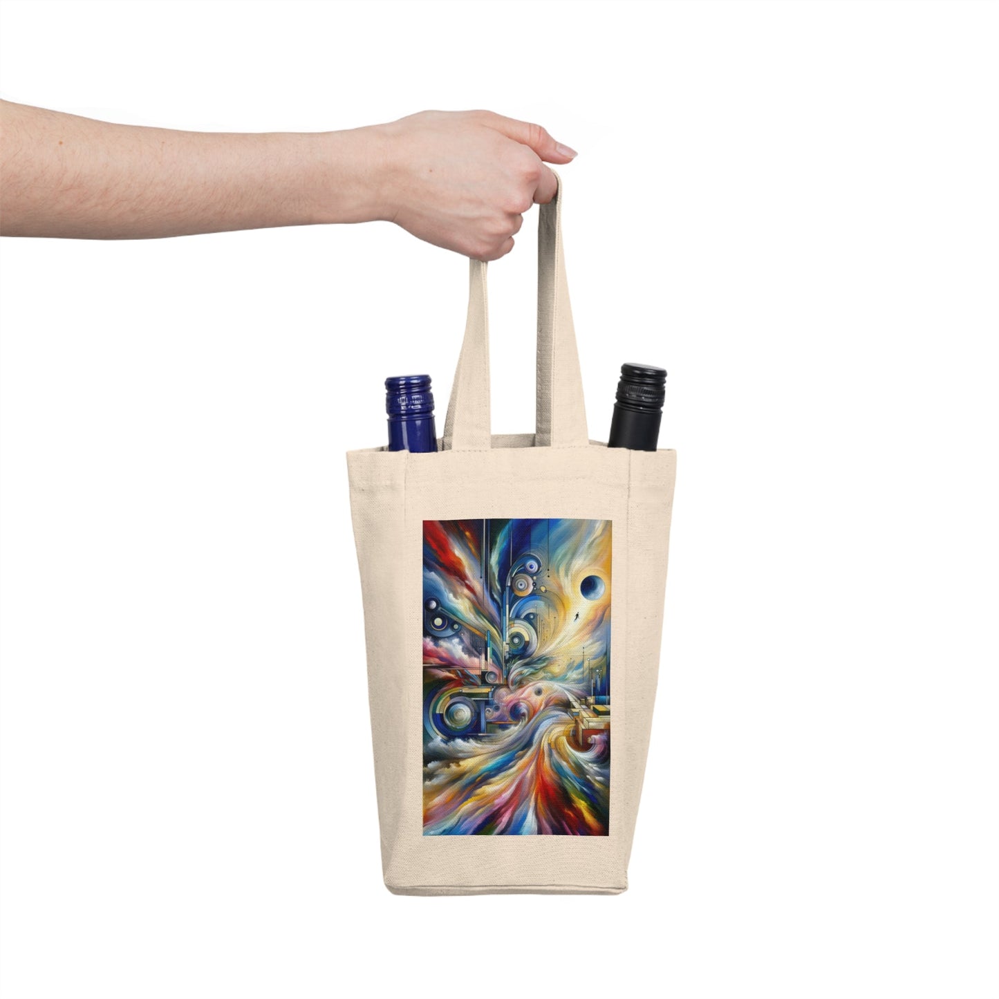 Sovereign Integral Journey Double Wine Tote Bag - ATUH.ART