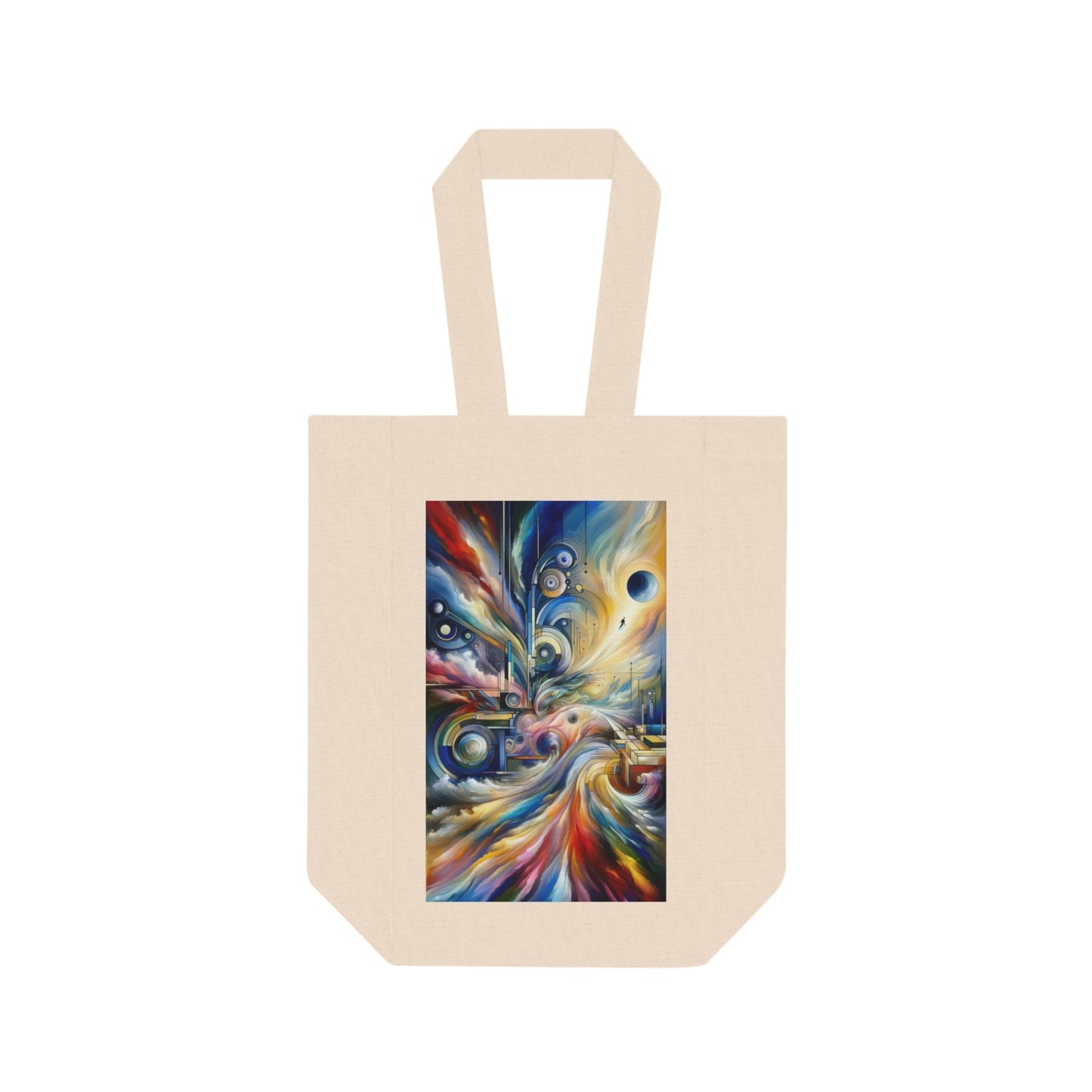 Sovereign Integral Journey Double Wine Tote Bag - ATUH.ART