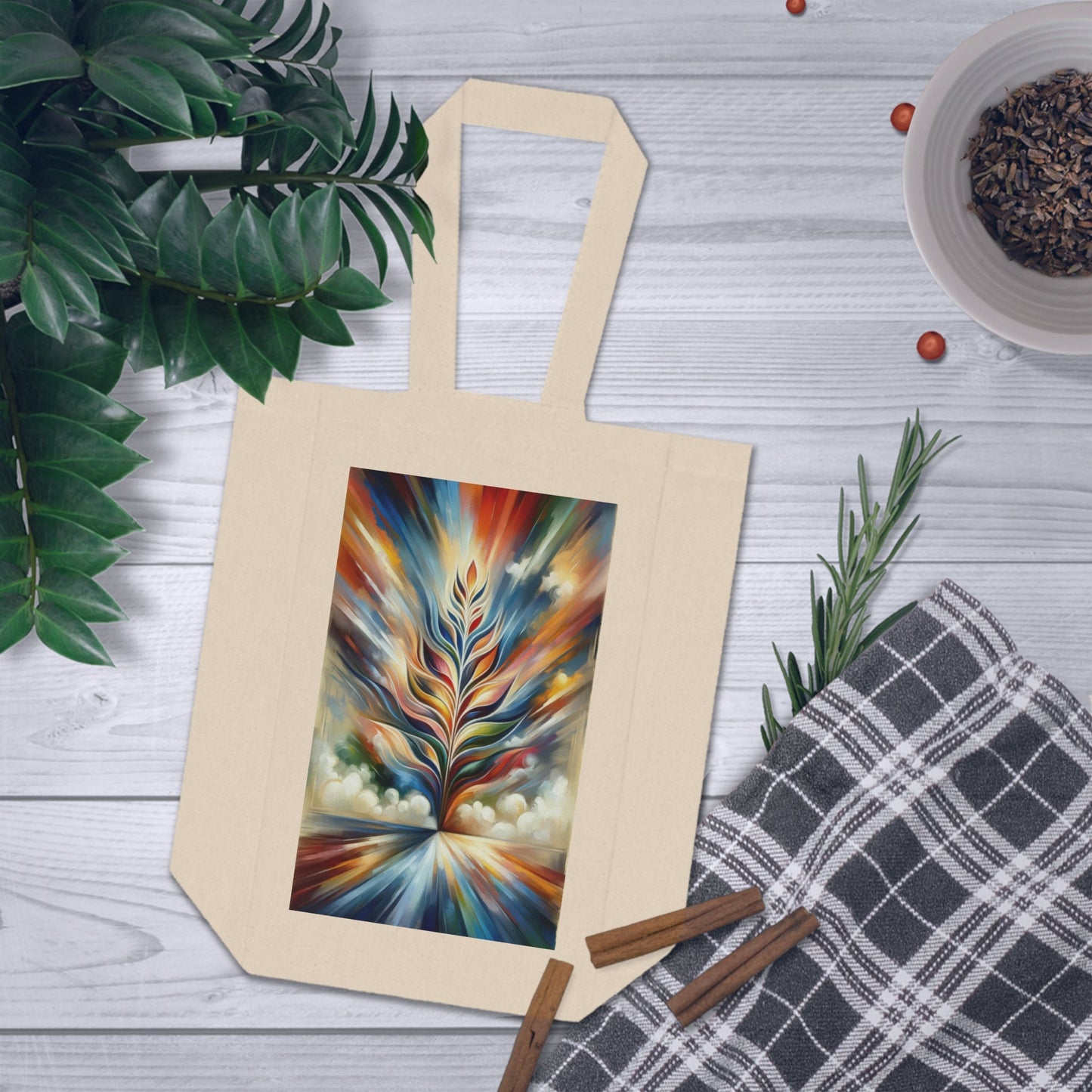 Sovereign Radiance Cultivation Double Wine Tote Bag - ATUH.ART