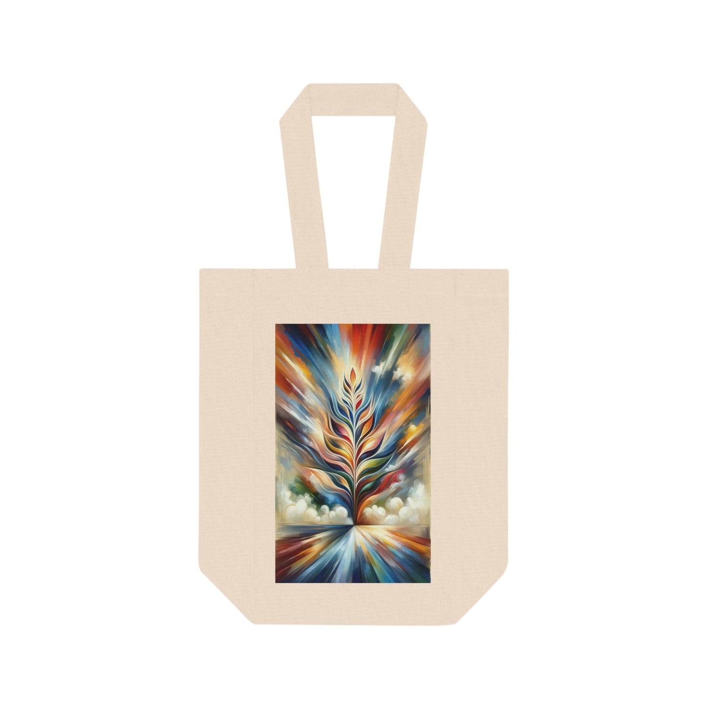 Sovereign Radiance Cultivation Double Wine Tote Bag - ATUH.ART