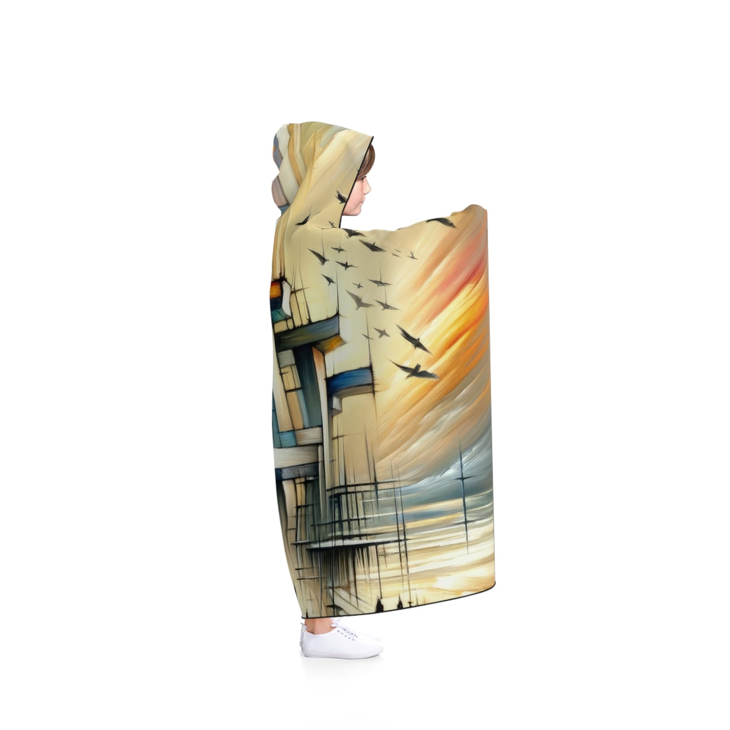 Sovereign Reflective Scaffolding Hooded Blanket - ATUH.ART