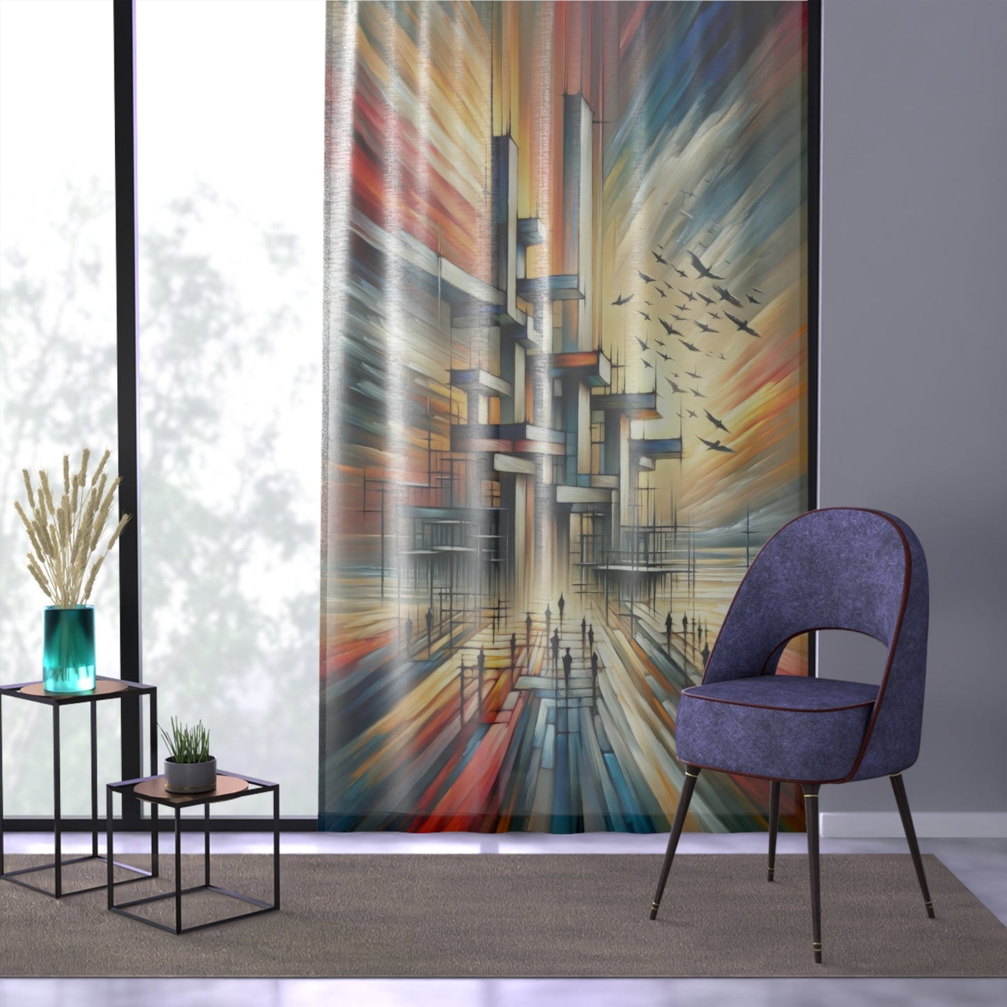 Sovereign Reflective Scaffolding Window Curtain - ATUH.ART