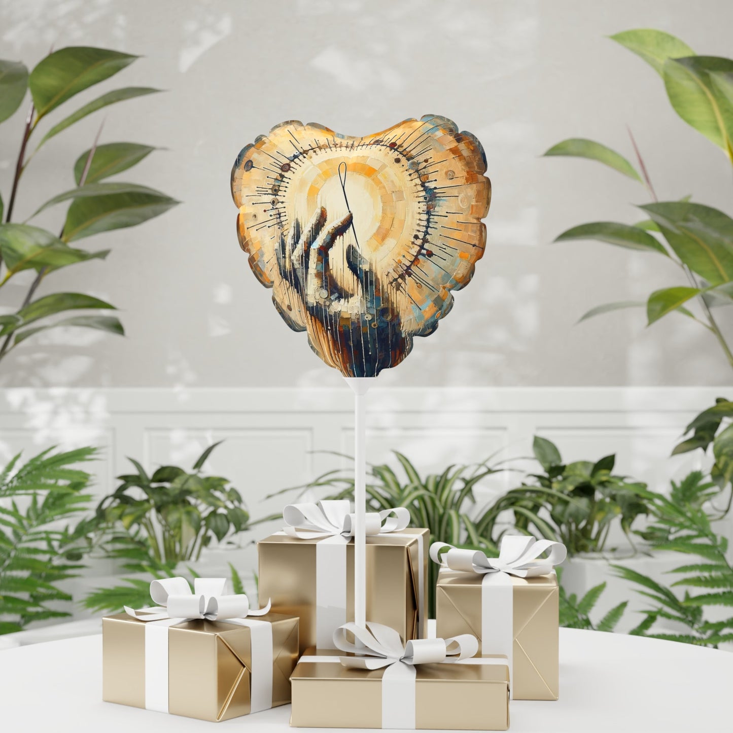 Sovereign Reflective Tachism Balloon (Round and Heart-shaped), 11" - ATUH.ART