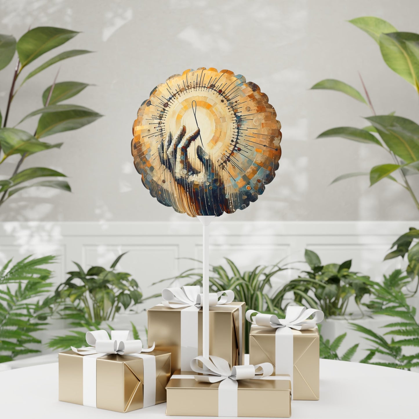 Sovereign Reflective Tachism Balloon (Round and Heart-shaped), 11" - ATUH.ART
