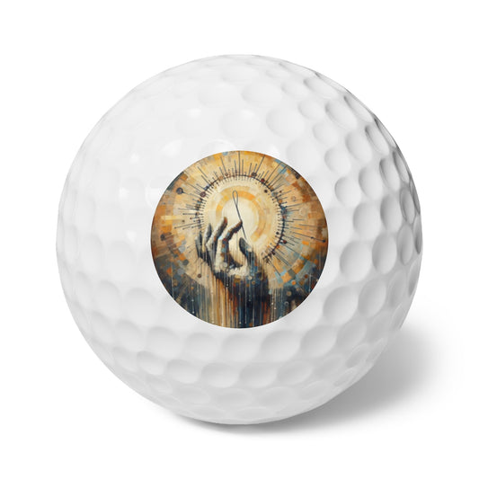 Sovereign Reflective Tachism Golf Balls, 6pcs - ATUH.ART